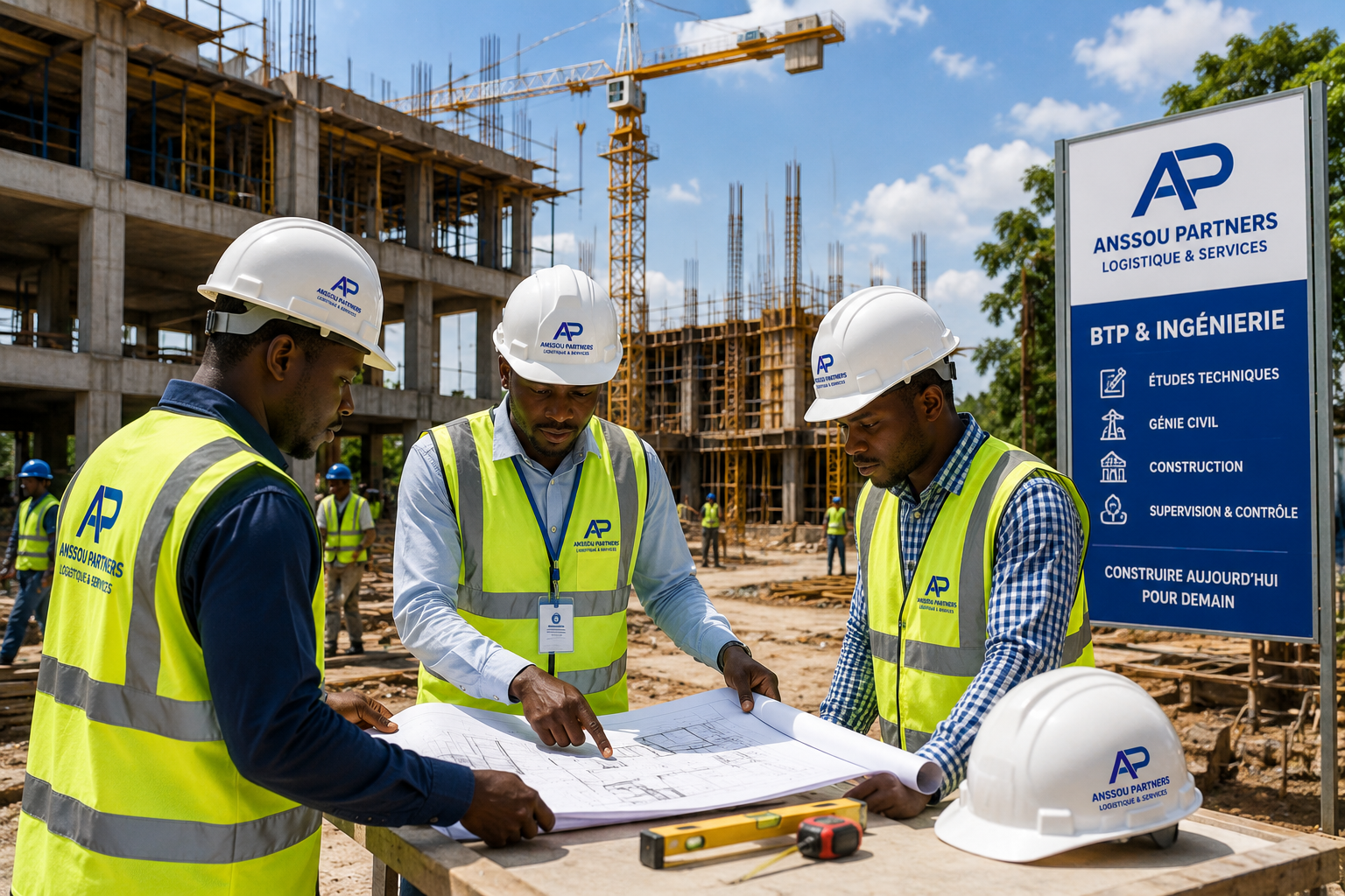BTP & Ingénierie — chantier ANSSOU PARTNERS Guinée